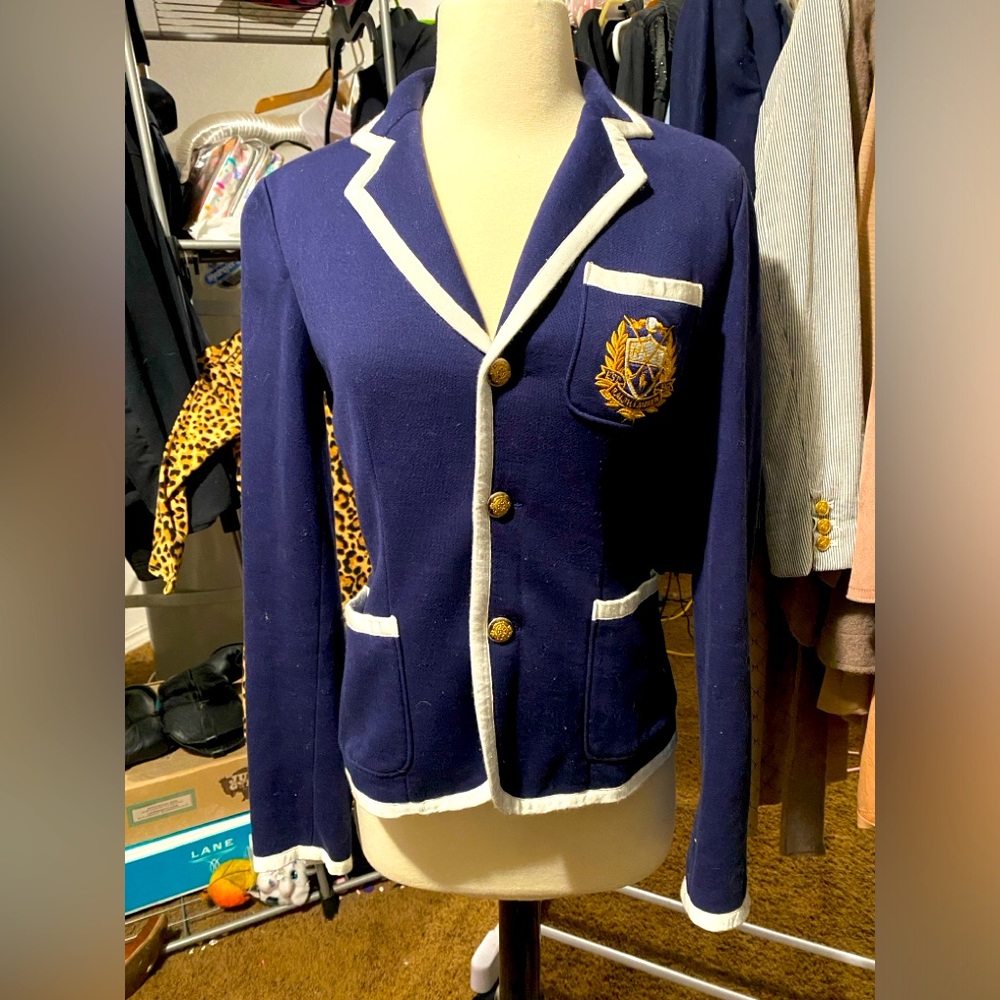 Ralph Lauren Preppy Crest Blazer, size small